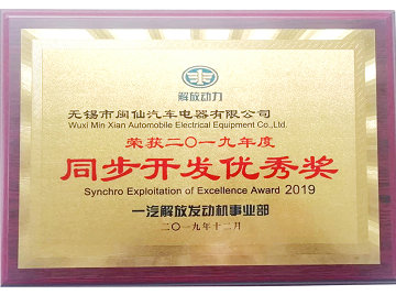 解放動(dòng)力同步開(kāi)發(fā)優(yōu)秀獎(jiǎng)
